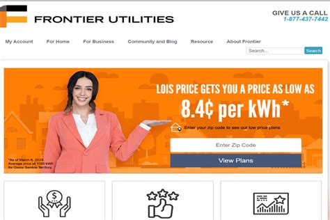 frontier utilities month to month.
